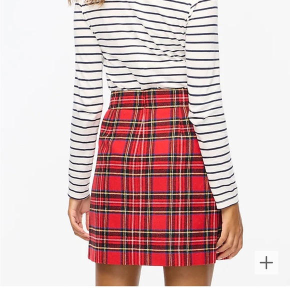 J Crew Factory A Line Tartan Skirt size 14 - Picture 2 of 4